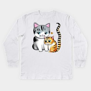 Cat Love Kids Long Sleeve T-Shirt